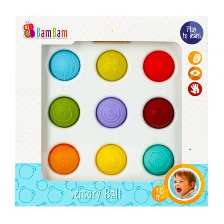 Играчка BamBam, 10 месеца+, Многоцветна