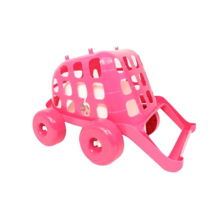 Пазарска количка, TechnoK, Пластмаса, Розово/Бяло