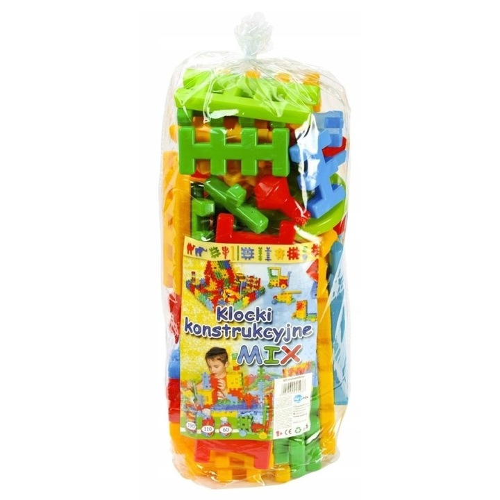 Set 80 piese constructie Mej-Pol, 1 an+, Multicolor