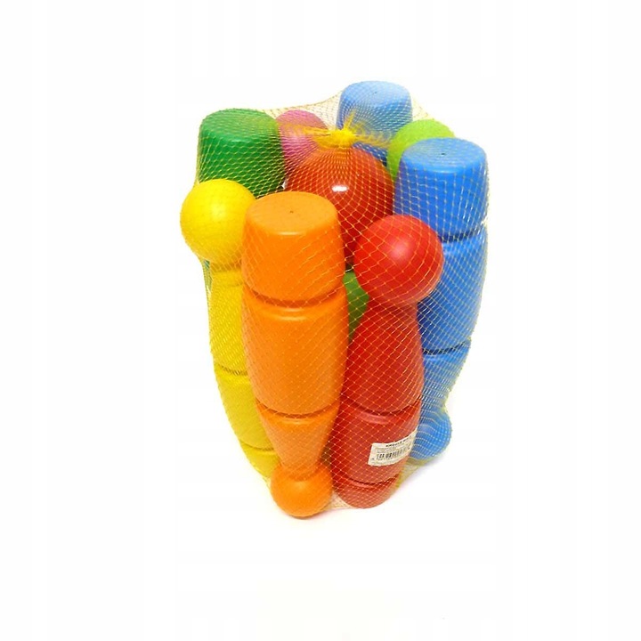 Gyermek bowling labda készlet, Műanyag, 25x16x16cm, Többszínű