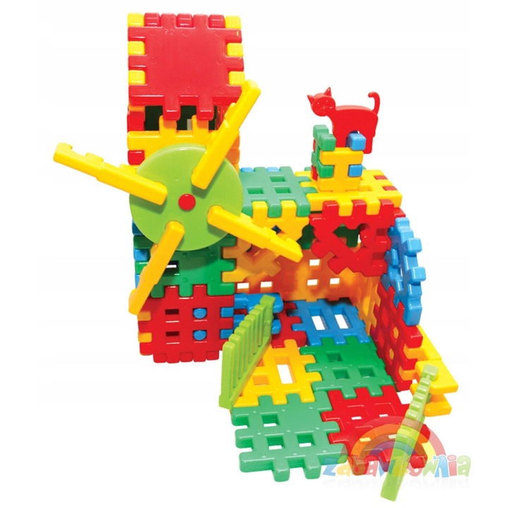 Set de constructie, Plastic, 62 de piese, Multicolor, 1 an+