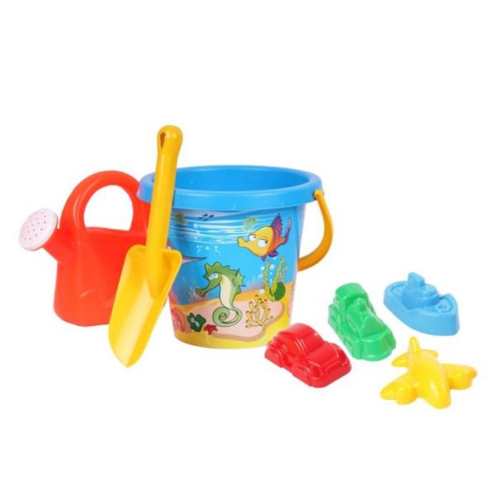 Комплект плажни играчки, TechnoK, Пластмаса, Многоцветен