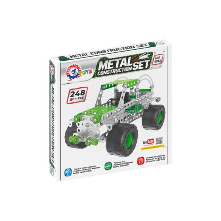 Конструктор 248 части TechnoK Toys, Метал, Многоцветен