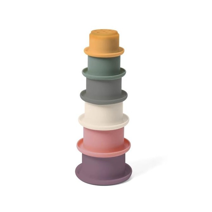 Fürdőjáték készlet, BabyOno, Szilikon, 6 db, Többszínű