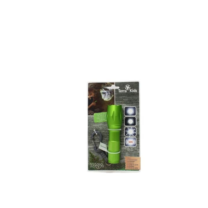 Lanterna pentru copii, Haba, LED, Metal, 3.6x23 cm, Verde