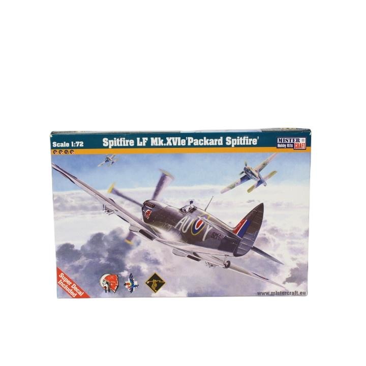 Spitfire LF Mk repülőgépmodell. XVI Packard, MisterCraft, 1:72, Multicolor