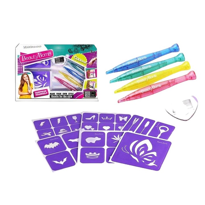 Ideiglenes tetoválás szett, Madej, 33 x 41 x 21 cm, Többszínű