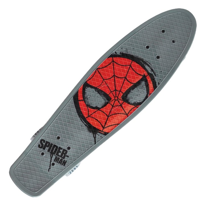 Spider-Man gördeszka, polipropilén, 67 cm, szürke