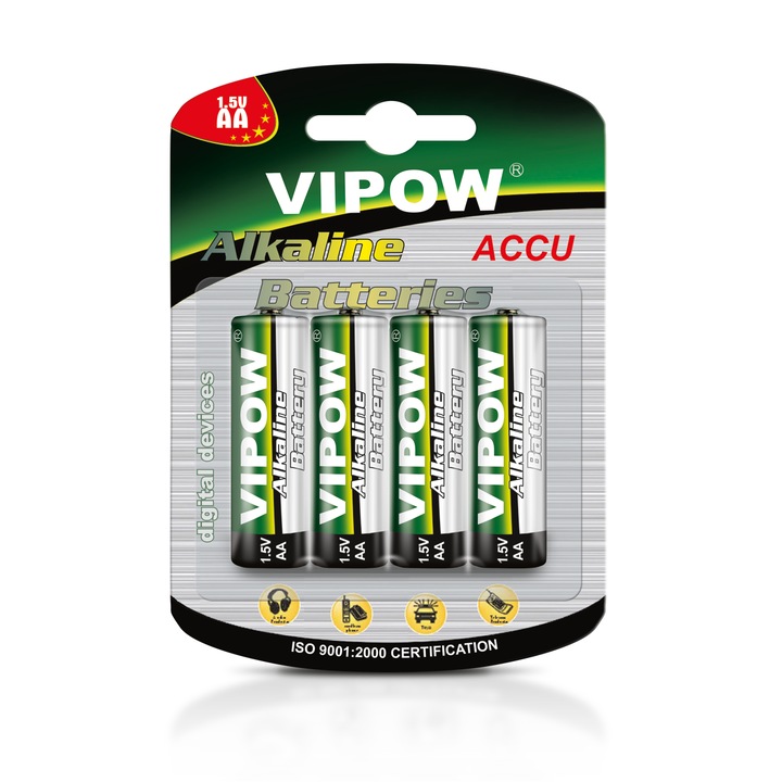 Alkáli elem, Vipow, LR6, 4 db