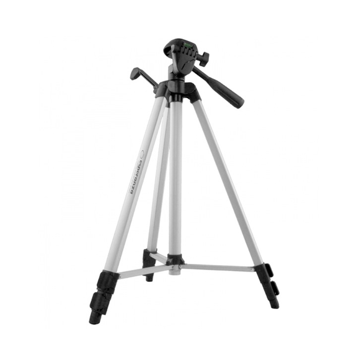 Trepied pentru camera foto, Sequoia, Aluminiu, 135 cm, Argintiu/Negru