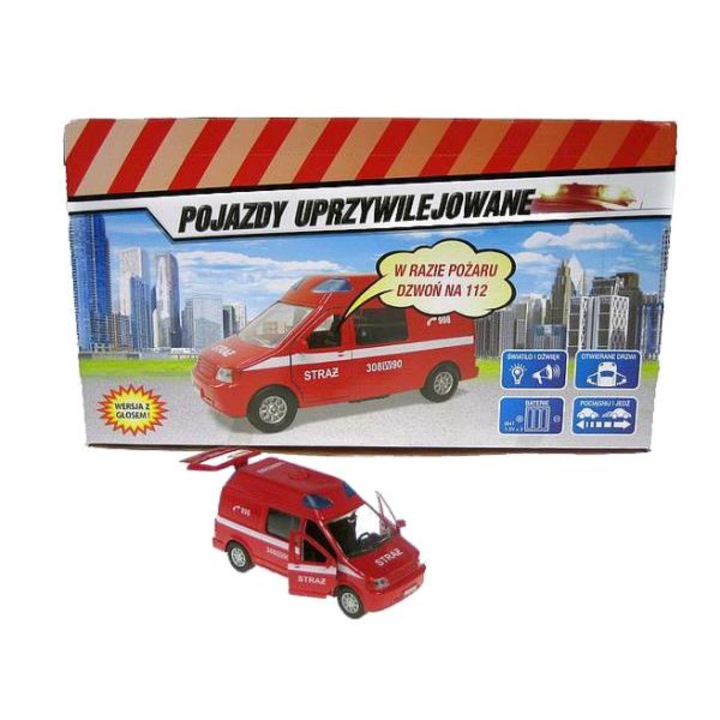 Masina pompieri, Hippo, Plastic/Metal, 3+ ani, Alb/Rosu