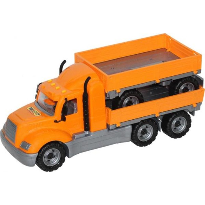 Masinuta cu remorca, Polesie, Plastic, 3+ ani, 21.5 x 20.5 x 19 cm, Multicolor