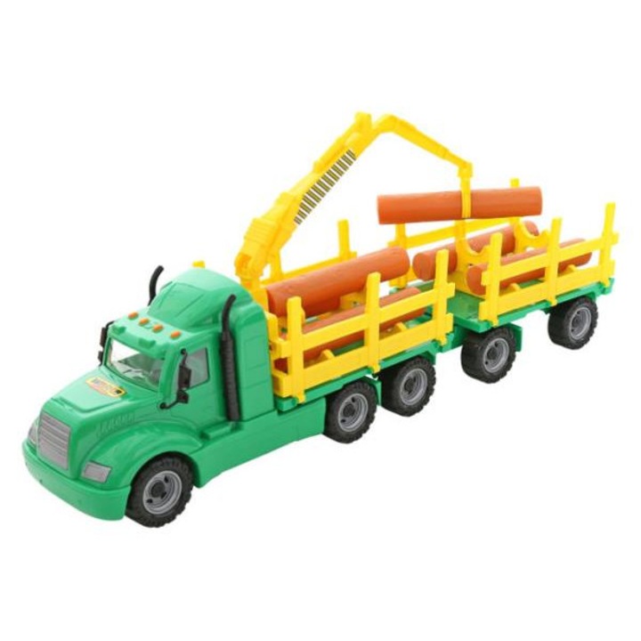 Camion de jucarie, Polesie, Plastic, Verde/Galben