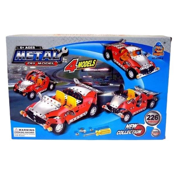 Комплект от 4 модела за конструиране на автомобили, метални ...