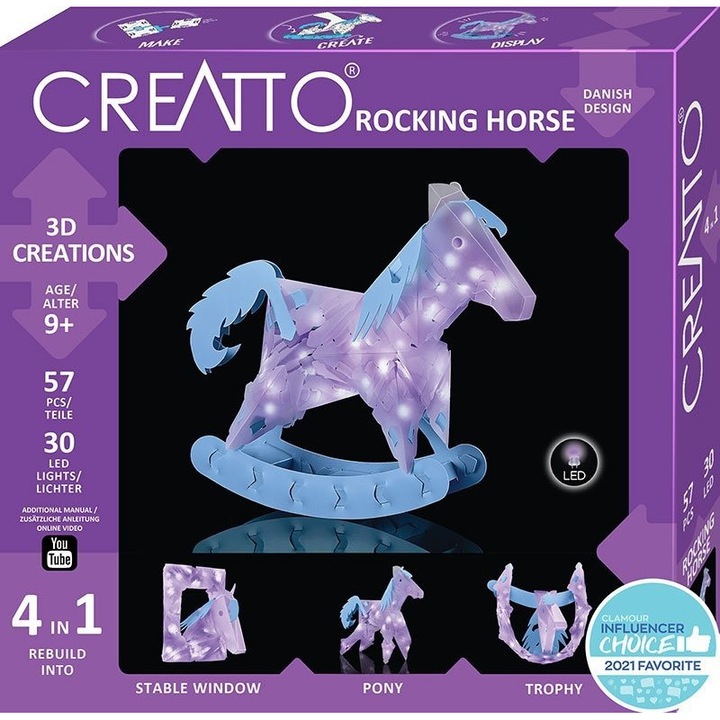 Set de constructie Creatto, Piatnik, 57 de piese, 9 ani+