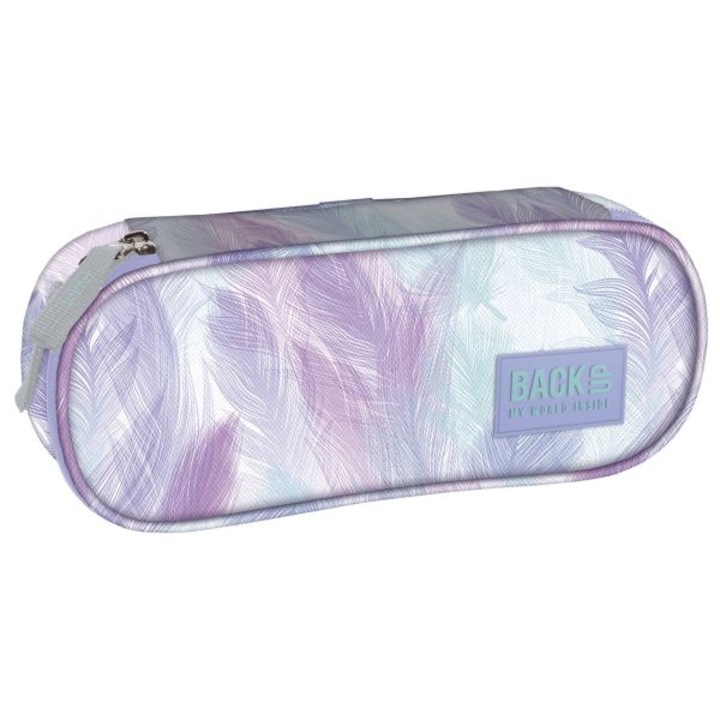 BackUp ovális tolltartó - Pastel Feathers