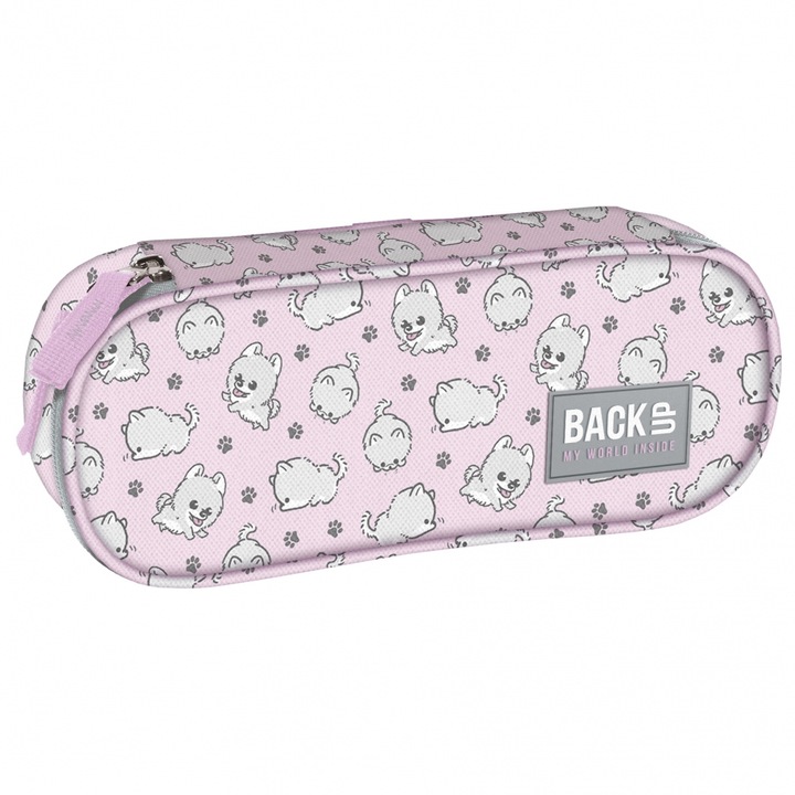 Penar, BackUp, Poliester, Model catei, 23x9x5 cm, Roz