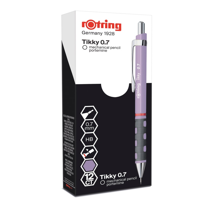 Creion mecanic Rotring Tikky 0.7 mm, Orchid Bloom