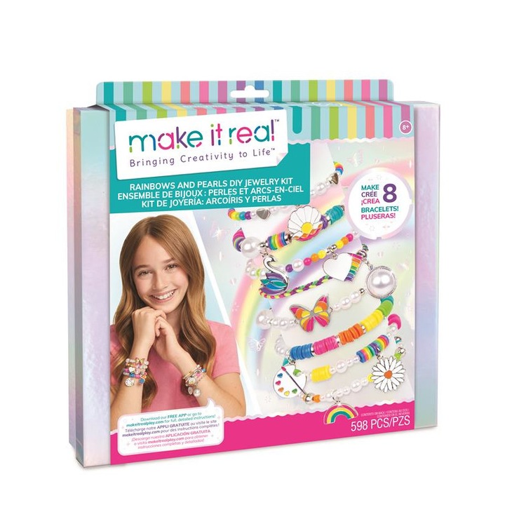 Set creativ, Make it real, Bijuterii Rainbows Pearls