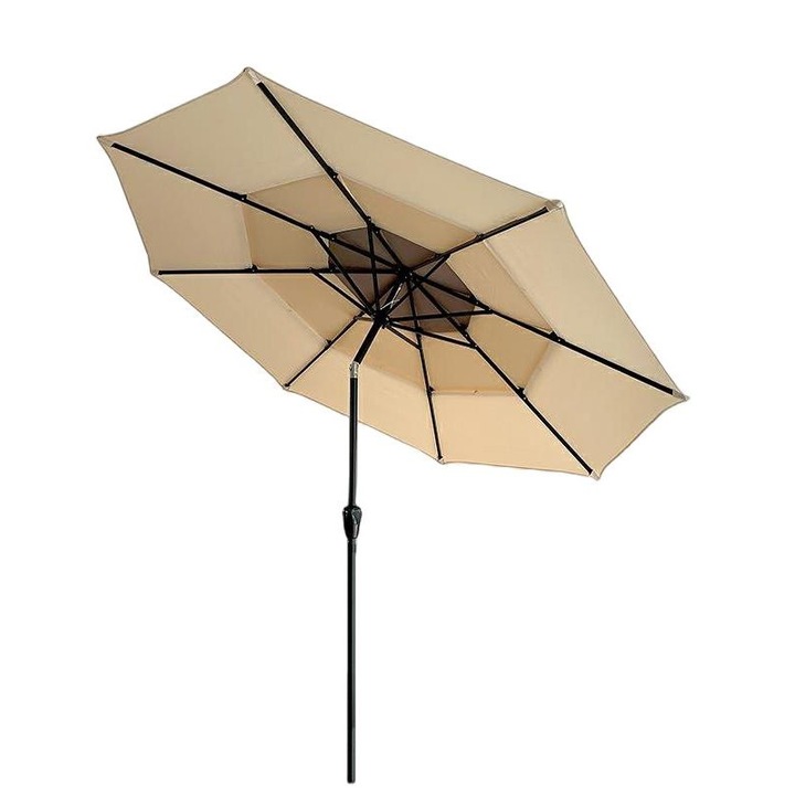 Umbrela de gradina, Carruzzo, Poliester/Otel, 2.9 x 2.9 x 2.5 m, Multicolor