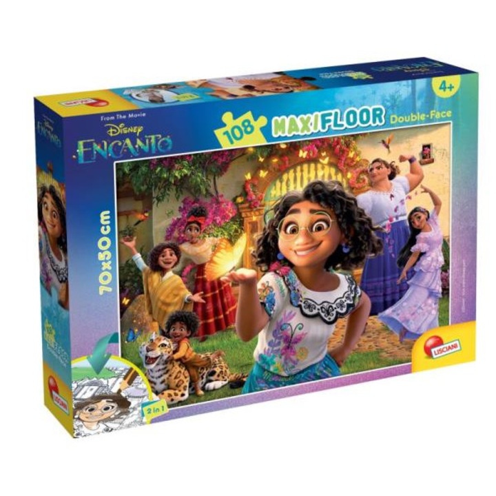 Disney Encanto 2 az 1-ben 108db-os puzzle és színező 70x50cm - Lisciani (304-98187)
