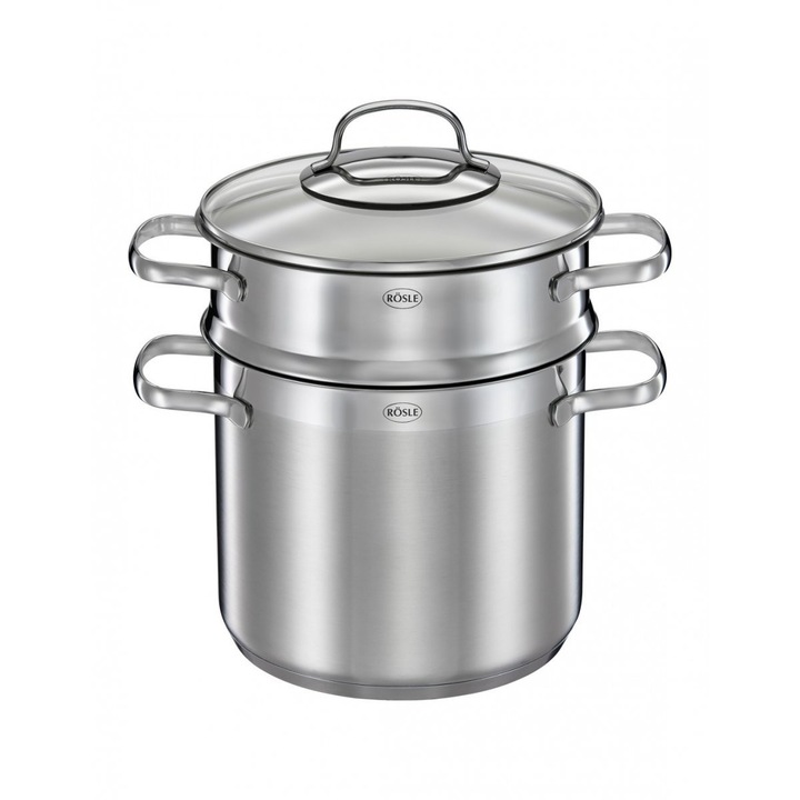 Oala pentru paste, Rosle, Inox, 20cm, 5l, Argintiu