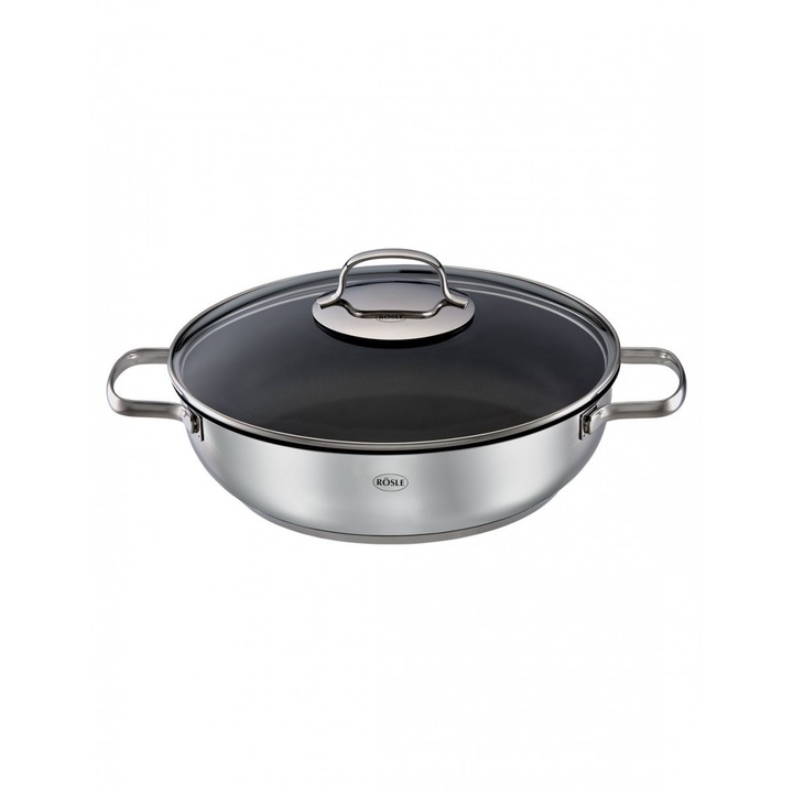 Tava de servire, Rosle, Inox, 28cm, Argintiu