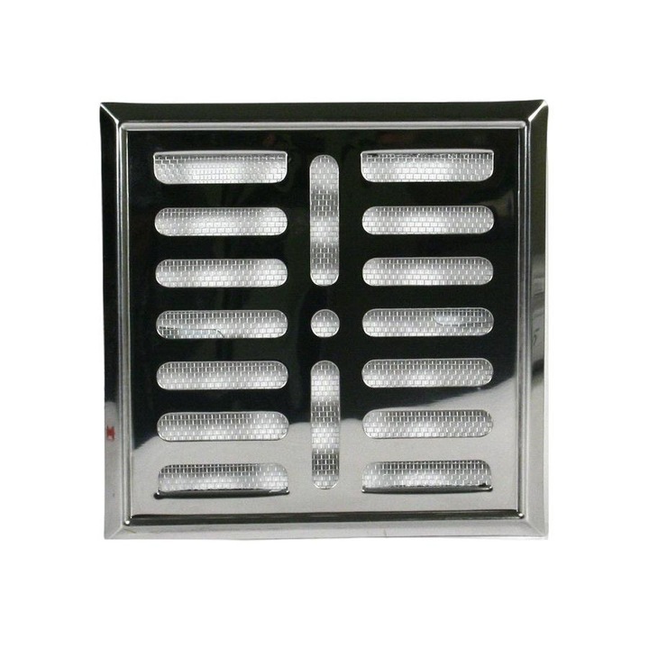 Grila pentru ventilatie, UN, Metal/Plasa, 14x14 cm