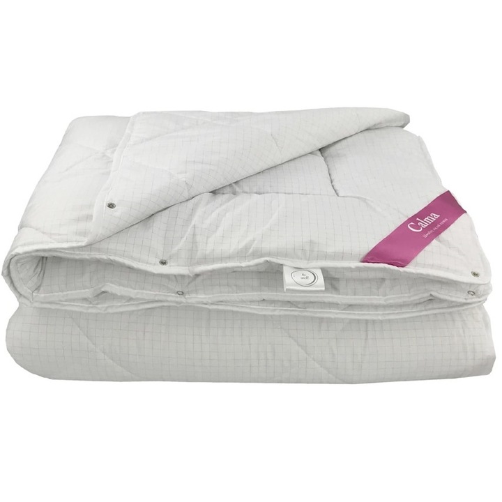 Pilota antistres 4 anotimpuri, Poldaun, Microfibra/Poliester, 160x200 cm, Alb