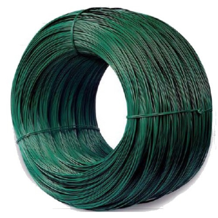 PVC borítású horganyzott huzal, 3 x 3,8 mm, 15 m, zöld