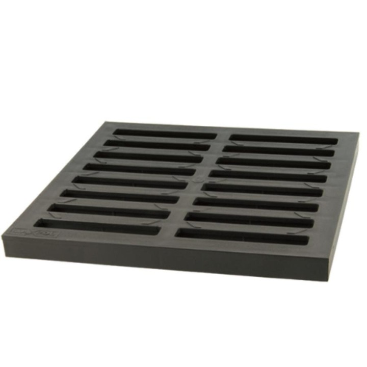 Gratar canalizare, UN, PVC, 288 x 288 x 20 mm, Gri grafit