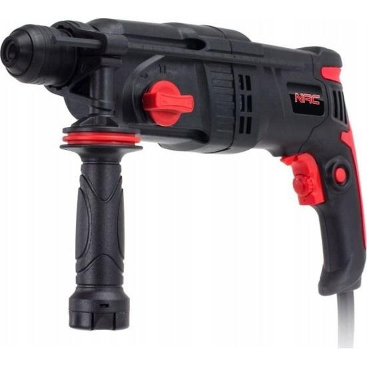 Masina de gaurit cu percutie, NAC, 900 W, 850 rpm, Rosu/Negru