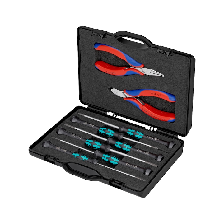 Set Scule Pentru Electronica, Knipex, 8 piese, cutie de depozitare