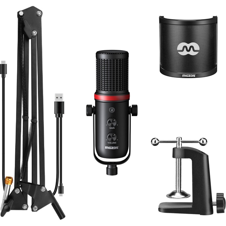 Комплект микрофони, Mozos, MKIT-GX, черен