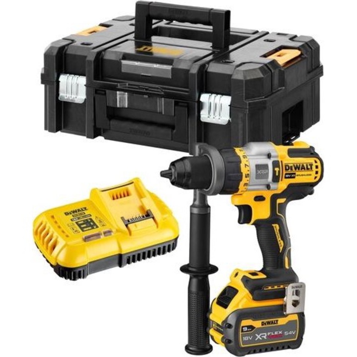 Masina de gaurit si insurubat cu percutie Dewalt DCD999T1, cu acumulator
