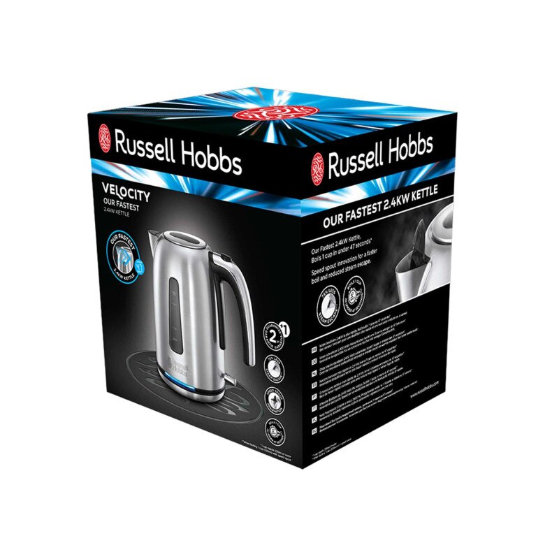 Чайник модел Velocity 2394070, Russell Hobbs, Неръждаема стомана