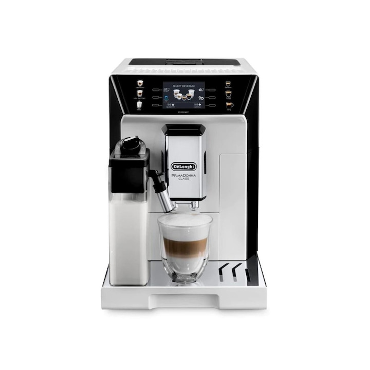 Automata kávéfőző, DeLonghi, ECAM 550.65.W, 1450W, 2 l, 19 bar, fehér/fekete