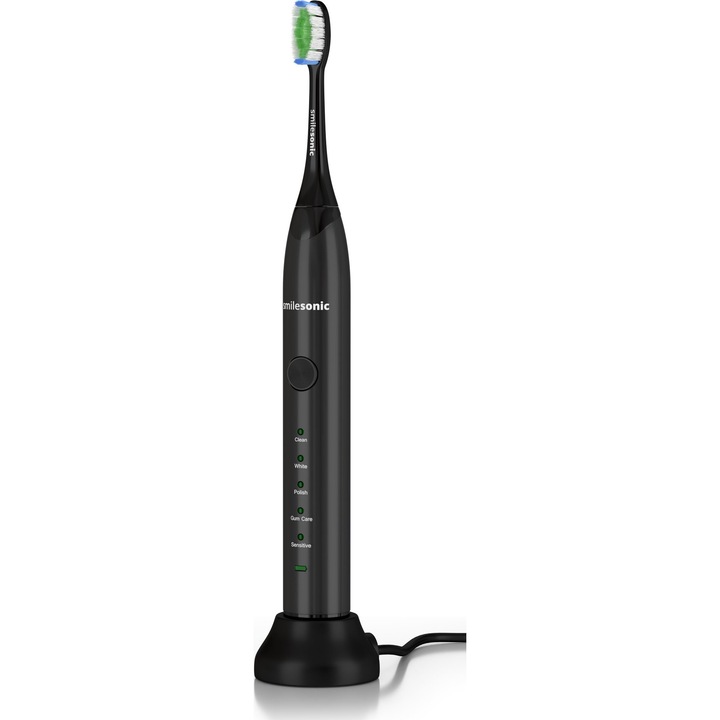 Четка за зъби, Smilesonic, За възрастни, Продължителност 180 минути, Черна