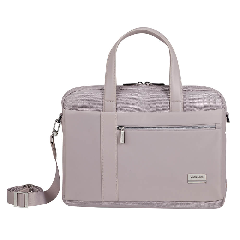 Geanta laptop, Samsonite, Nylon, 15.6 inch, Liliac perlat
