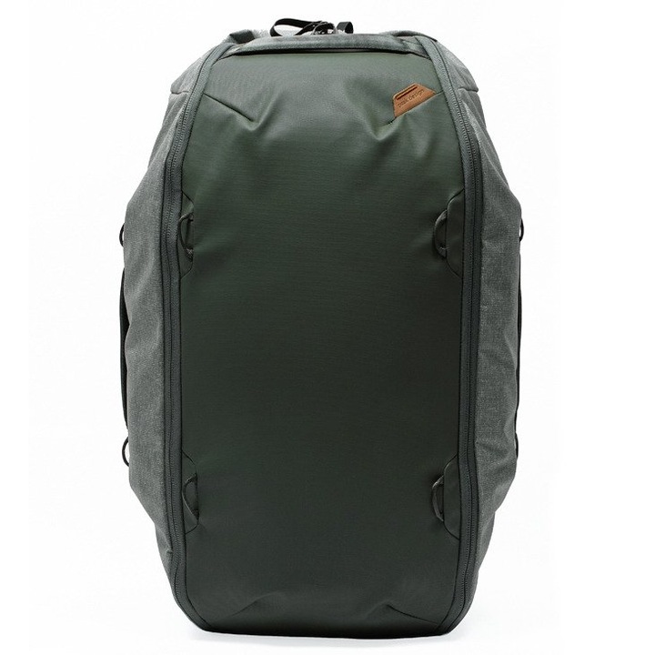 Geanta model Travel Duffelpack, Peak Design, Nailon, Capacitate 65 l, 66 x 42 x 34 cm, Gri/Verde