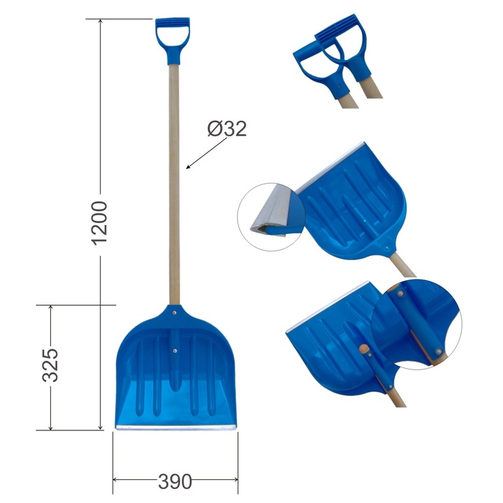 Lopata de zapada, UN, plastic, 390x325x1200cm