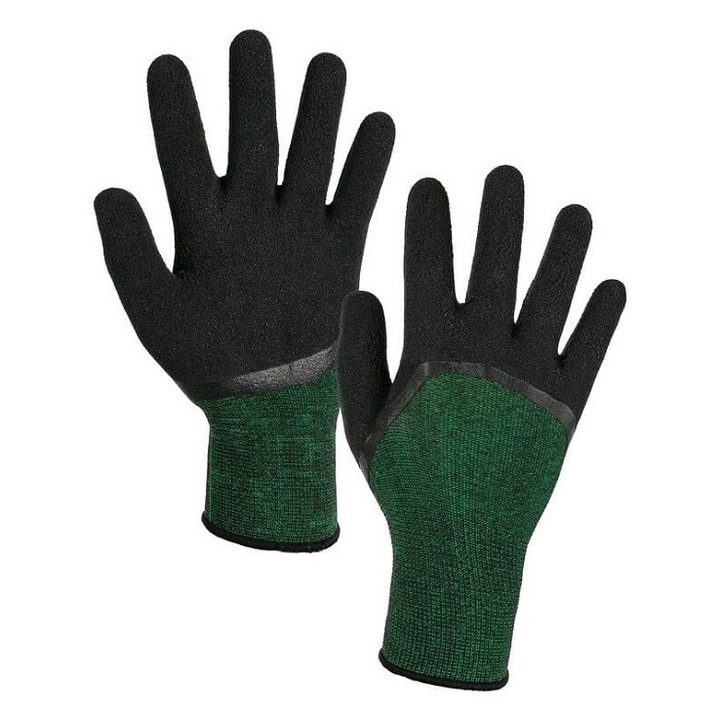 Manusi protectie, CXS, Poliester/Elastan, Verde/Negru, XL