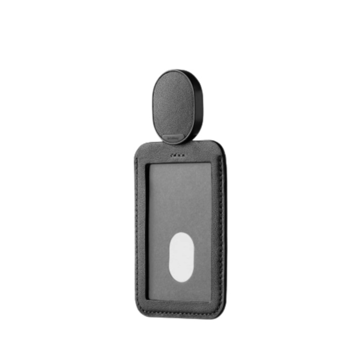 Suport carte de identitate, Orbitkey, Cu snur, Negru