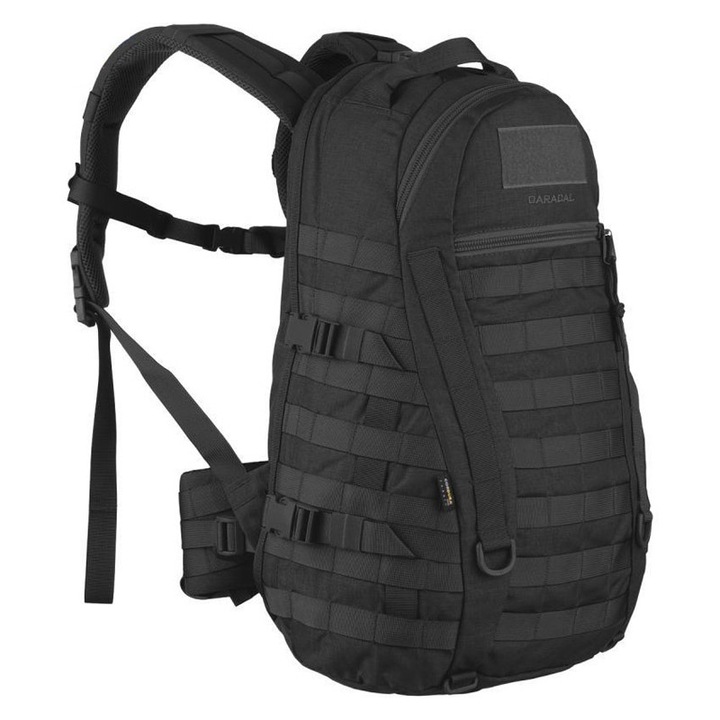 Туристическа раница, Wisport, 25 л, полиестер, черна