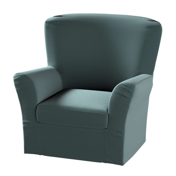 Калъф за фотьойл Tomelilla, Dekoria, Полиестер, 96x93x88 см, Изумрудено зелен