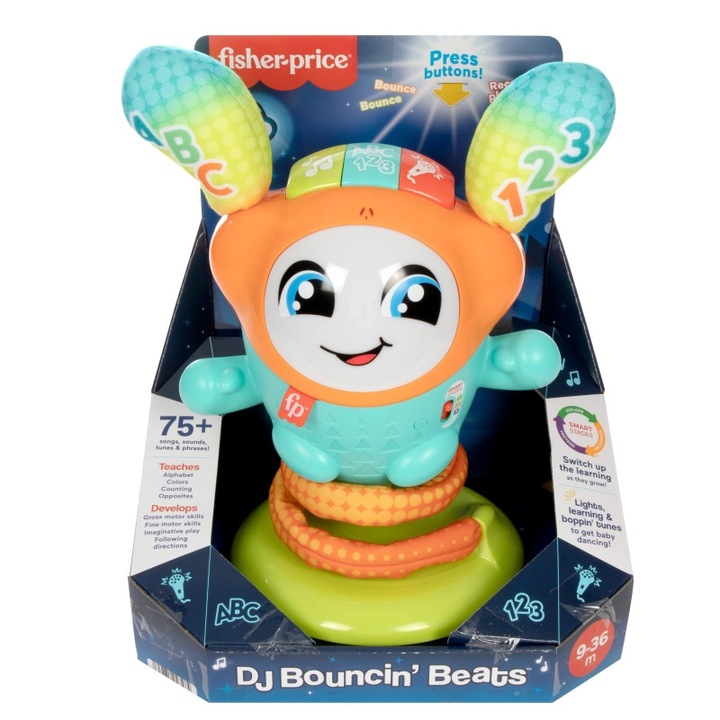Интерактивна играчка Fisher Price Dance DJ, Многоцветен, 32,5x27,5x18,5 см