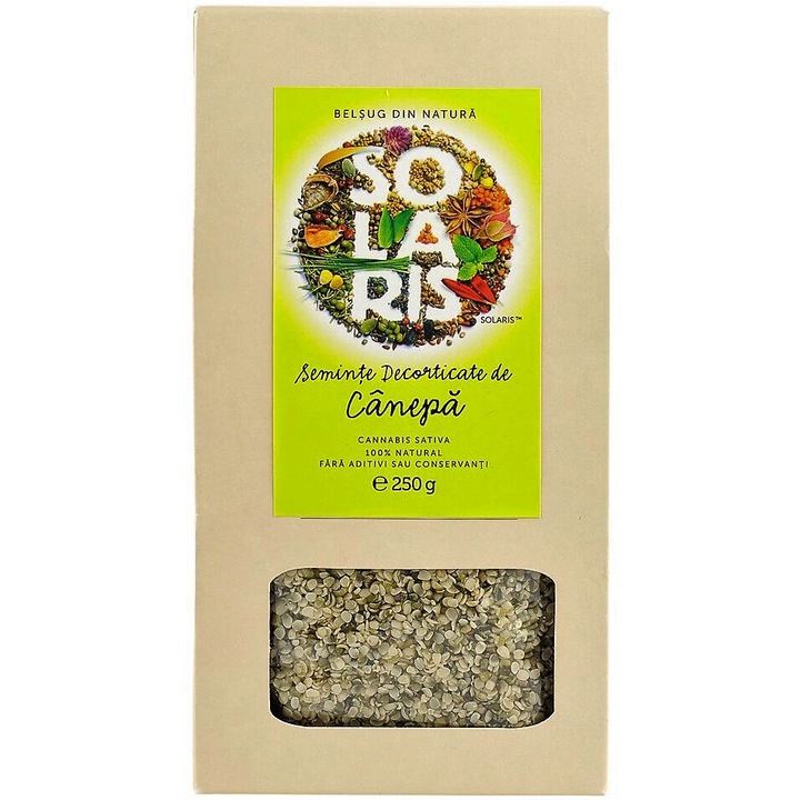 Hámozott kendermag, 250g, Solaris Plant