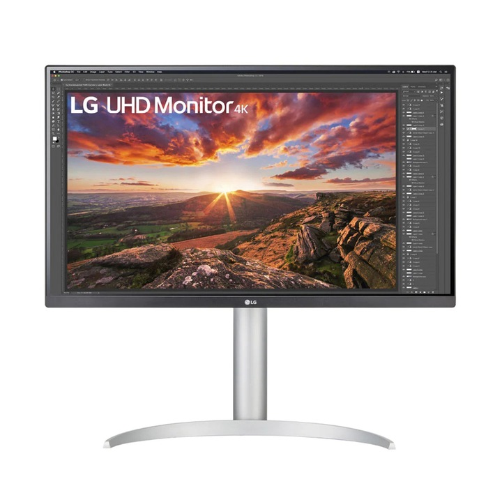 LG 27UP85NP-W LED monitor, 27", IPS, UHD 4K, 60Hz, 5ms, DisplayHDR™ 400, DCI-P3 95%, AMD FreeSync™, HDMI, Display Port, USB, USB Type-C™