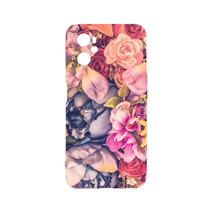 Силиконов калъф BestCase за OPPO K10 4G, Floral, 0.8MM Slim, Black Silicon Series, c-B 5
