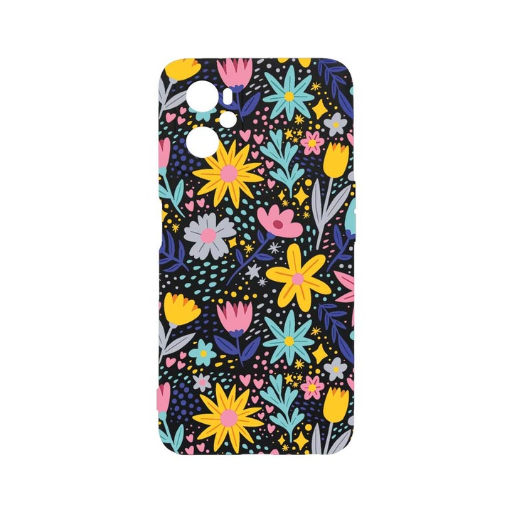 BestCase Slim Silicon 0.8MM telefontok, OPPO K10 4G, Little Flowers, Kamera védő, c-B 758